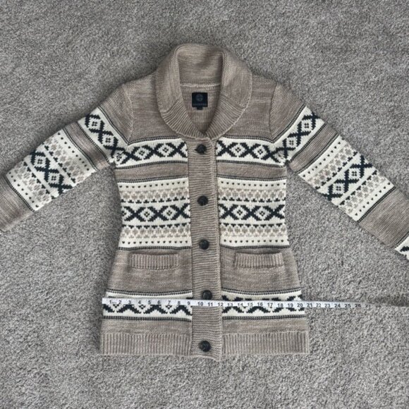 Sansara Aztek wool blend knit button up cardigan sweater. Women's size M - Picture 10 of 11
